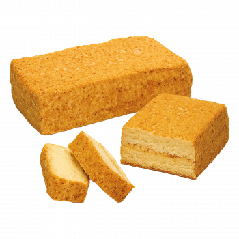 Biskuit Torte mit gezuckerter Kondensmilch-Creme und Erdnüssen "Orehowij"